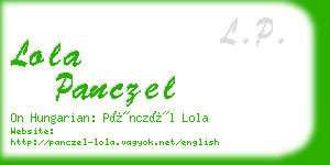 lola panczel business card